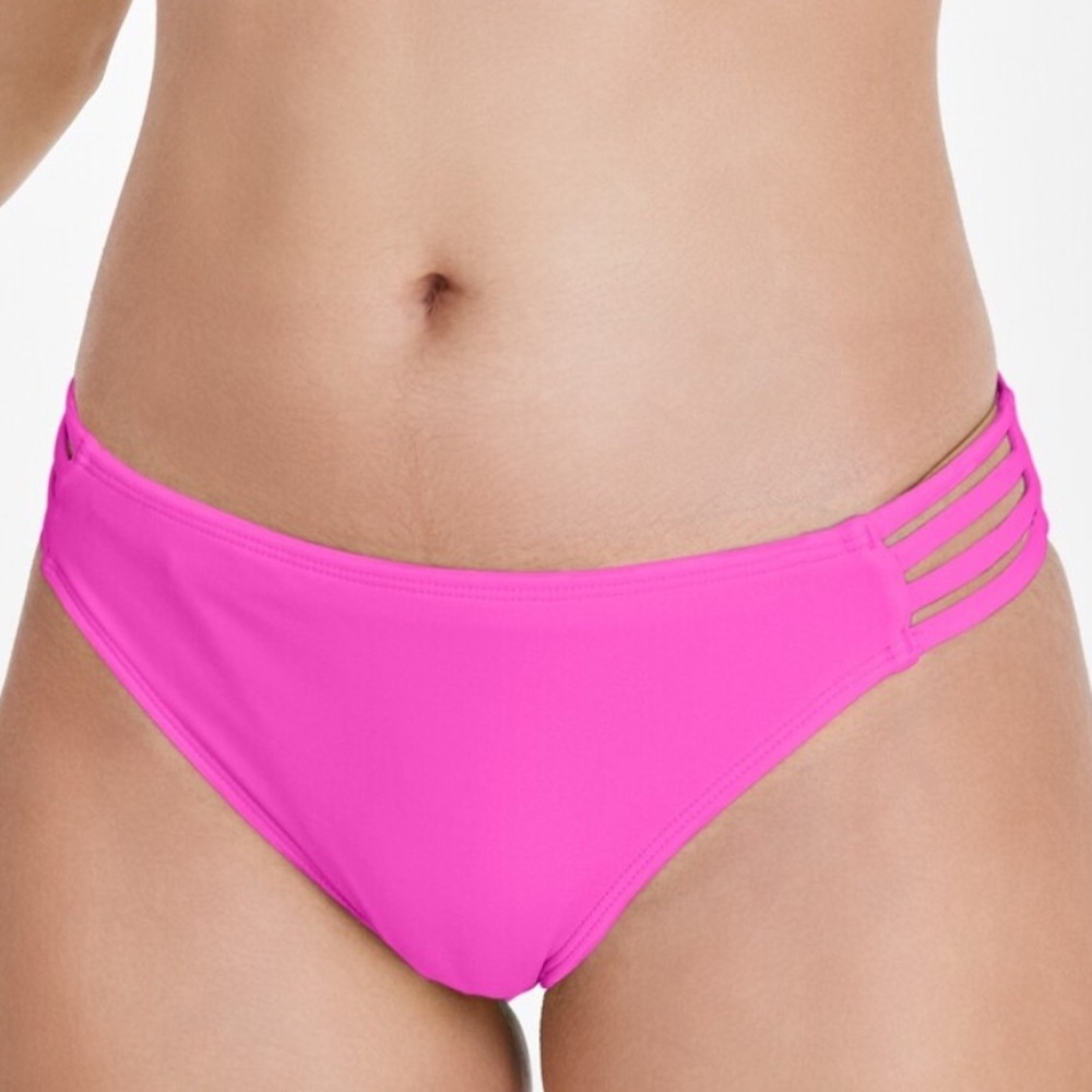 Salt + Cove juniors' Strappy-Side Hipster Bikini Bottoms size XS NWT Hot pink